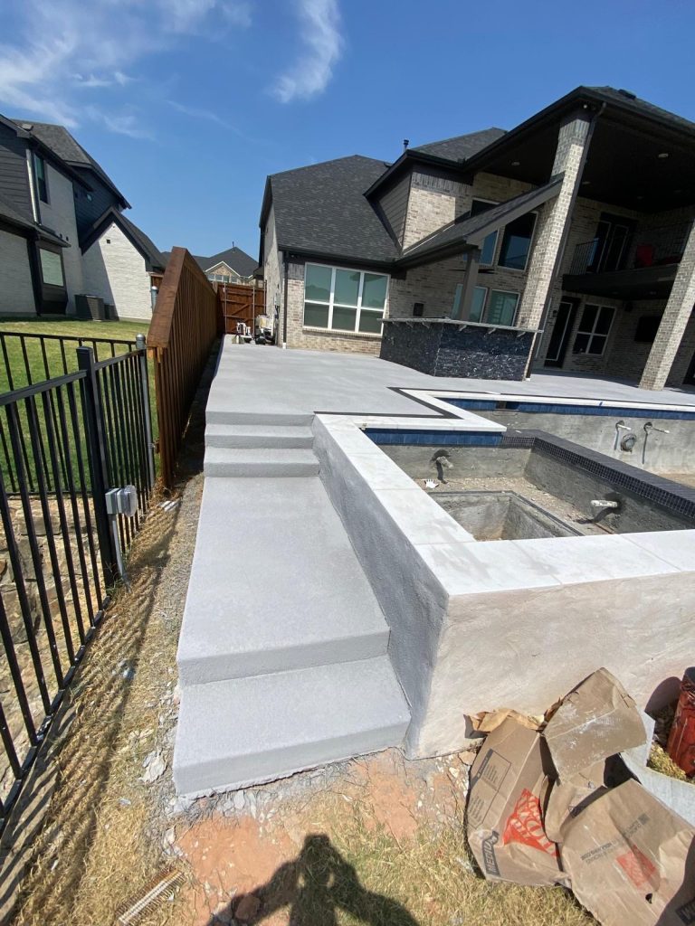 New pool decking and tile work