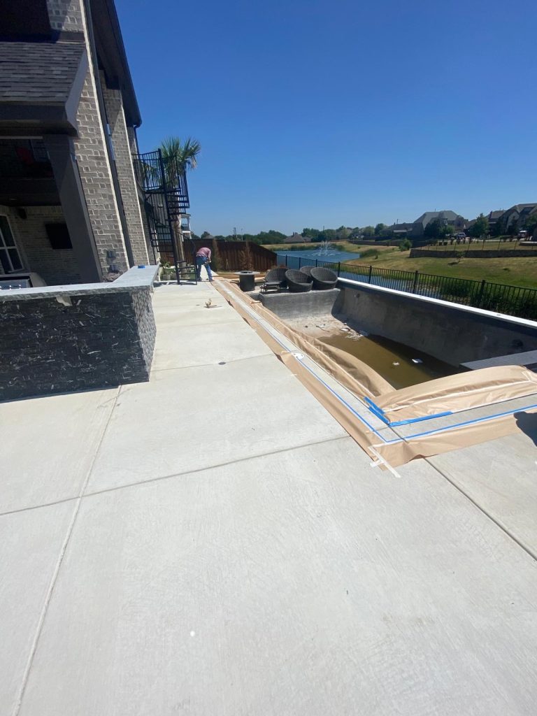 New pool decking and tile_