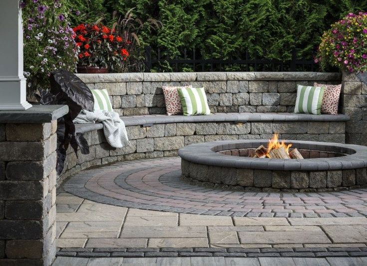 fire pits and seating walls