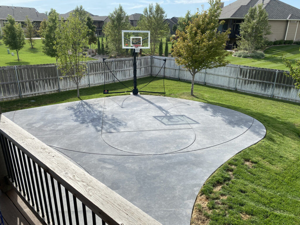 concrete basketball courts