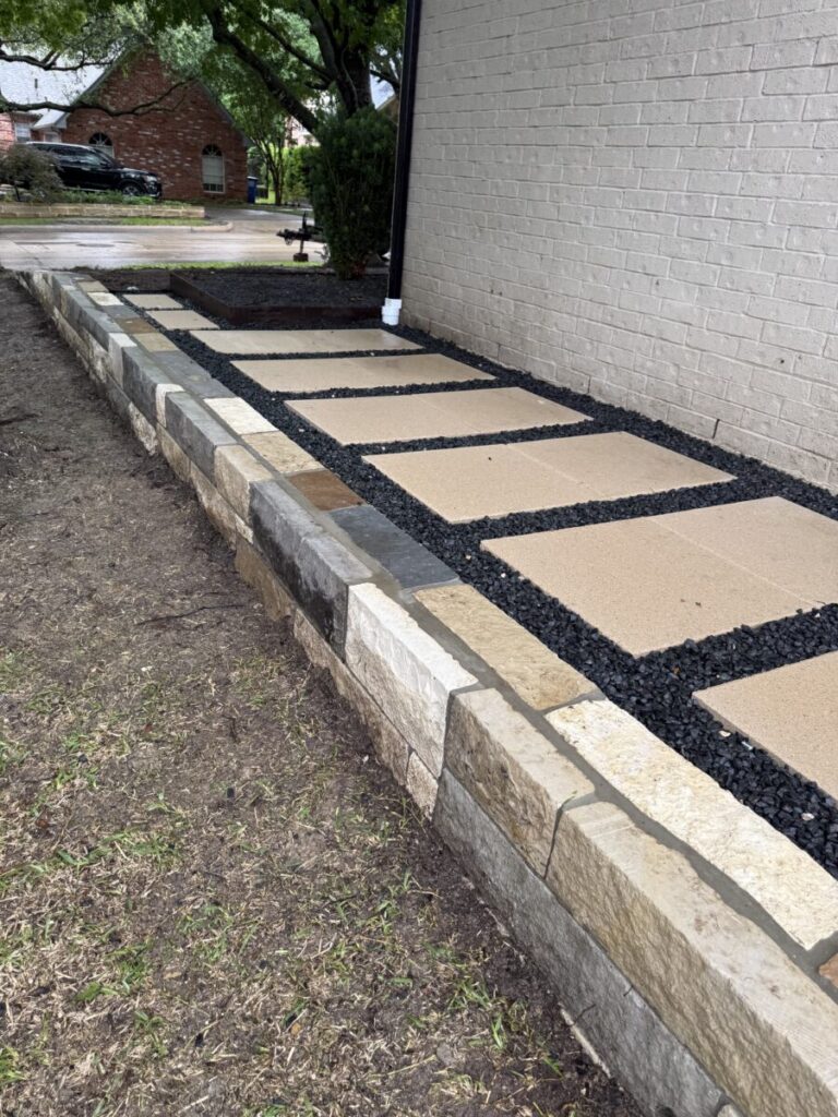 stone retaining wall