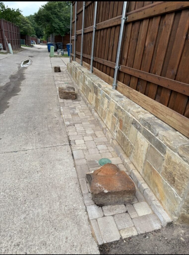 stone retaining wall