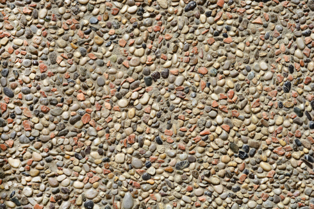 wash pebble concrete